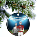 American Football Hockey I'm Your Biggest Fan - Personalized Custom Circle Ceramic Ornament