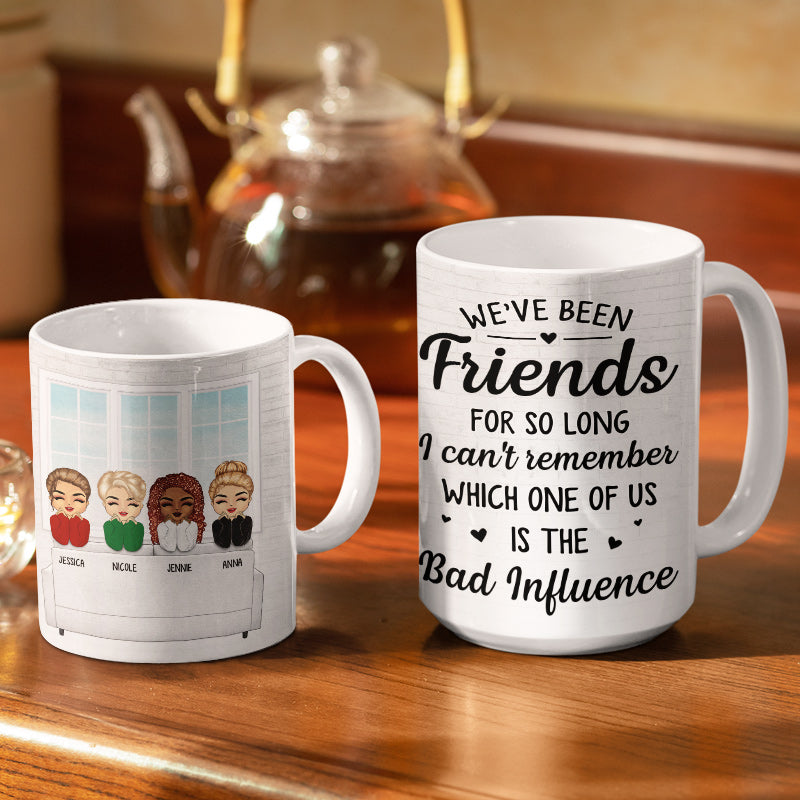 The Bad Influence - Gift For Besties, Best Friends, BFFs - Personalized Custom White Edge-To-Edge Mug