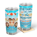 Swimming Pool Bestie The Tan Will Fade - Personalized Custom Tumbler