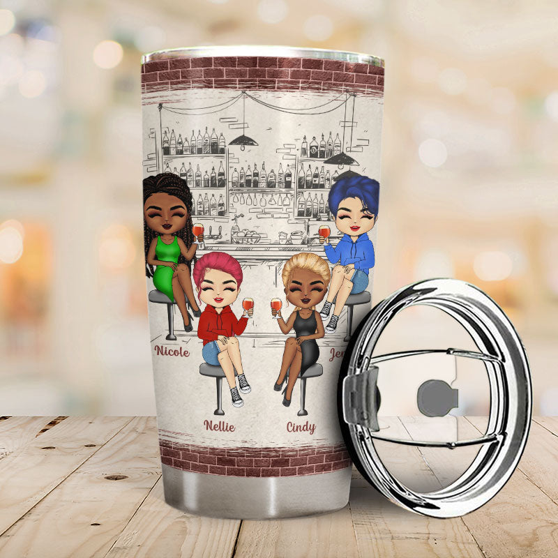 Bestie Warning The Girls Are Drinking Again - Personalized Custom Tumbler