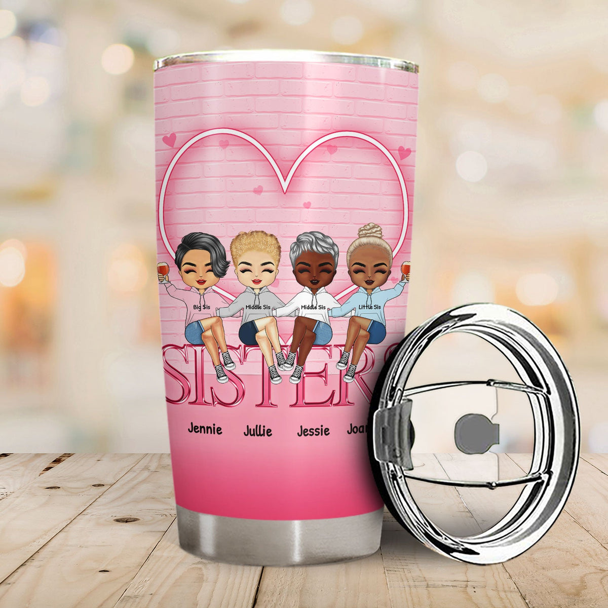 Sister Sibling Pick U Up After I Finish Laughing - Gift For Sibling - Personalized Custom Tumbler