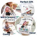 Sibling Congrats On Being My Brother - Gift For Sibling - Personalized Fleece Blanket