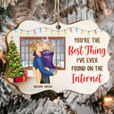 Christmas Couple You Are The Best Things - Gift For Couples - Personalized Medallion Wooden Ornament