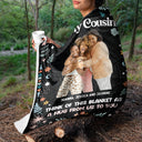 Custom Photo Think Of This Blanket - Gift For Sisters And Best Friends - Personalized Fleece Blanket