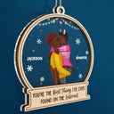 Christmas Kissing Couple Best Thing On The Internet - Gift For Couples - Personalized 2-Layered Mix Ornament