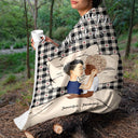 Side View Couple Our Snuggle Blanket - Gift For Couples - Personalized Fleece Blanket