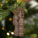 Christmas Couple Side View I Choose You - Gift For Couples - Personalized Wooden Ornament Print 2 Sides