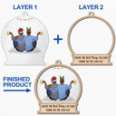 Christmas Couple Backside Couple Best Thing On The Internet - Gift For Couples - Personalized 2-Layered Mix Ornament