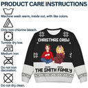 Christmas Flat Art Family Christmas Crew - Gift For Family - Personalized Unisex Ugly Sweater