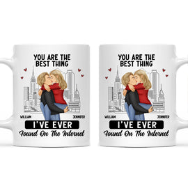 Kissing Couple Best Thing Found On The Internet - Gift For Couples - Personalized Mug