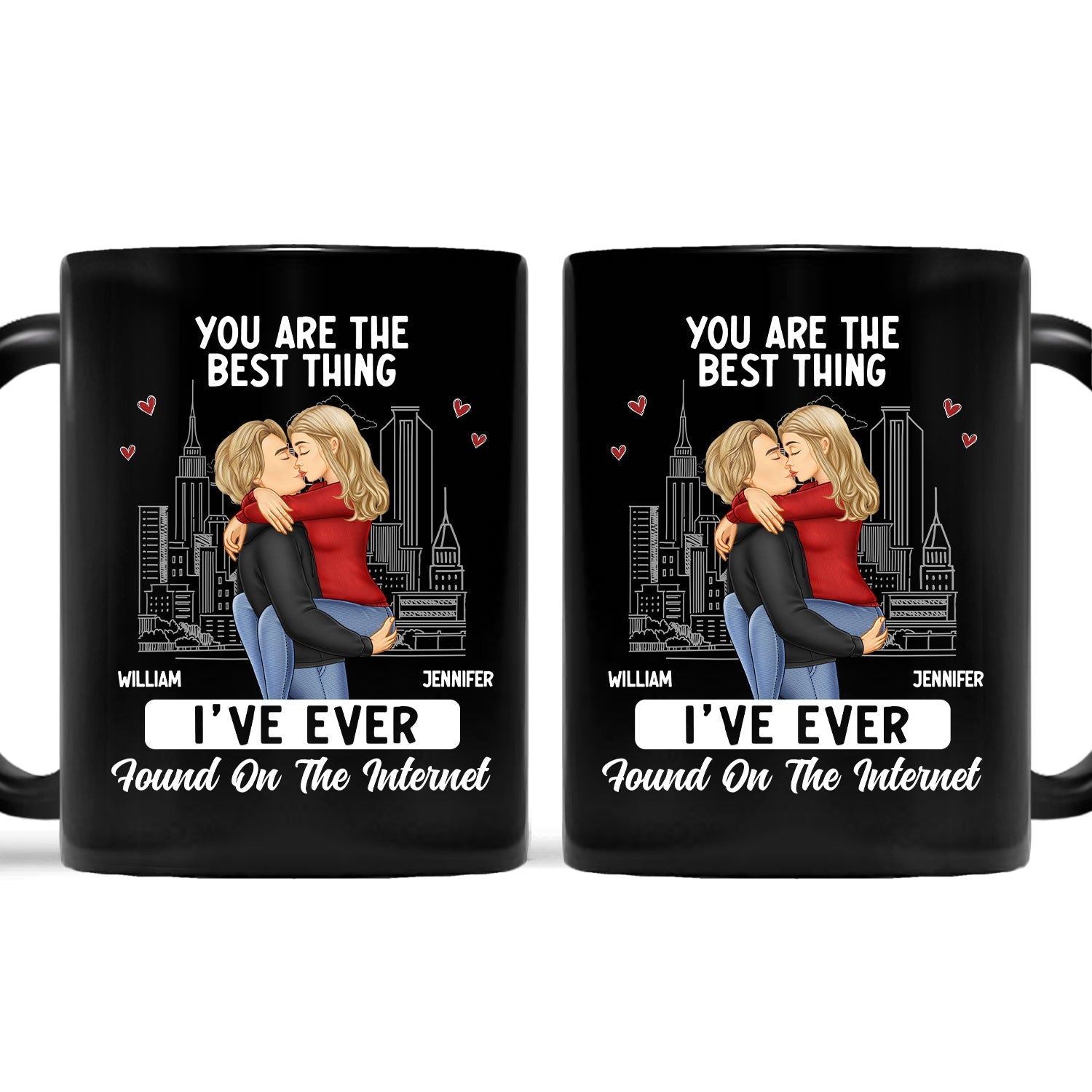 Kissing Couple Best Thing Found On The Internet - Gift For Couples - Personalized Mug