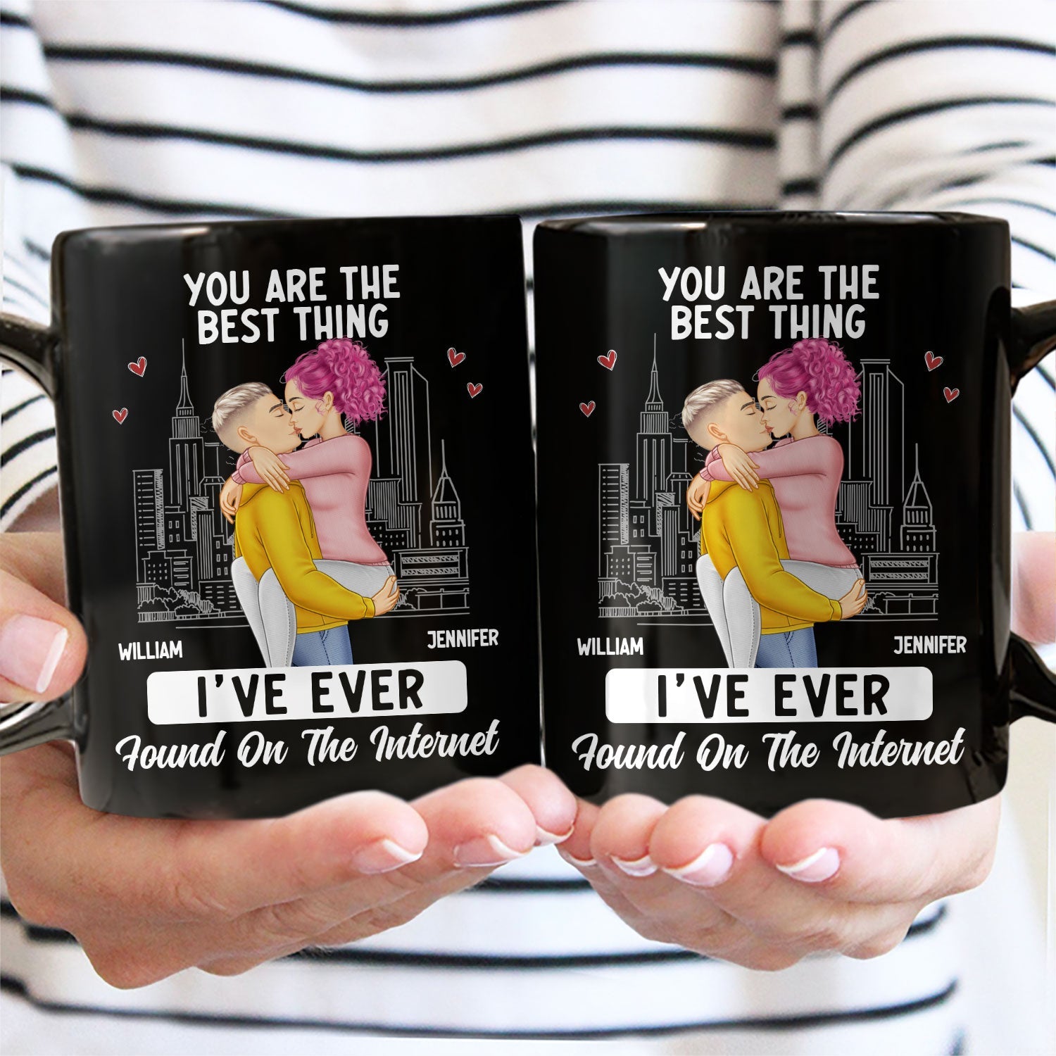 Kissing Couple Best Thing Found On The Internet - Gift For Couples - Personalized Mug