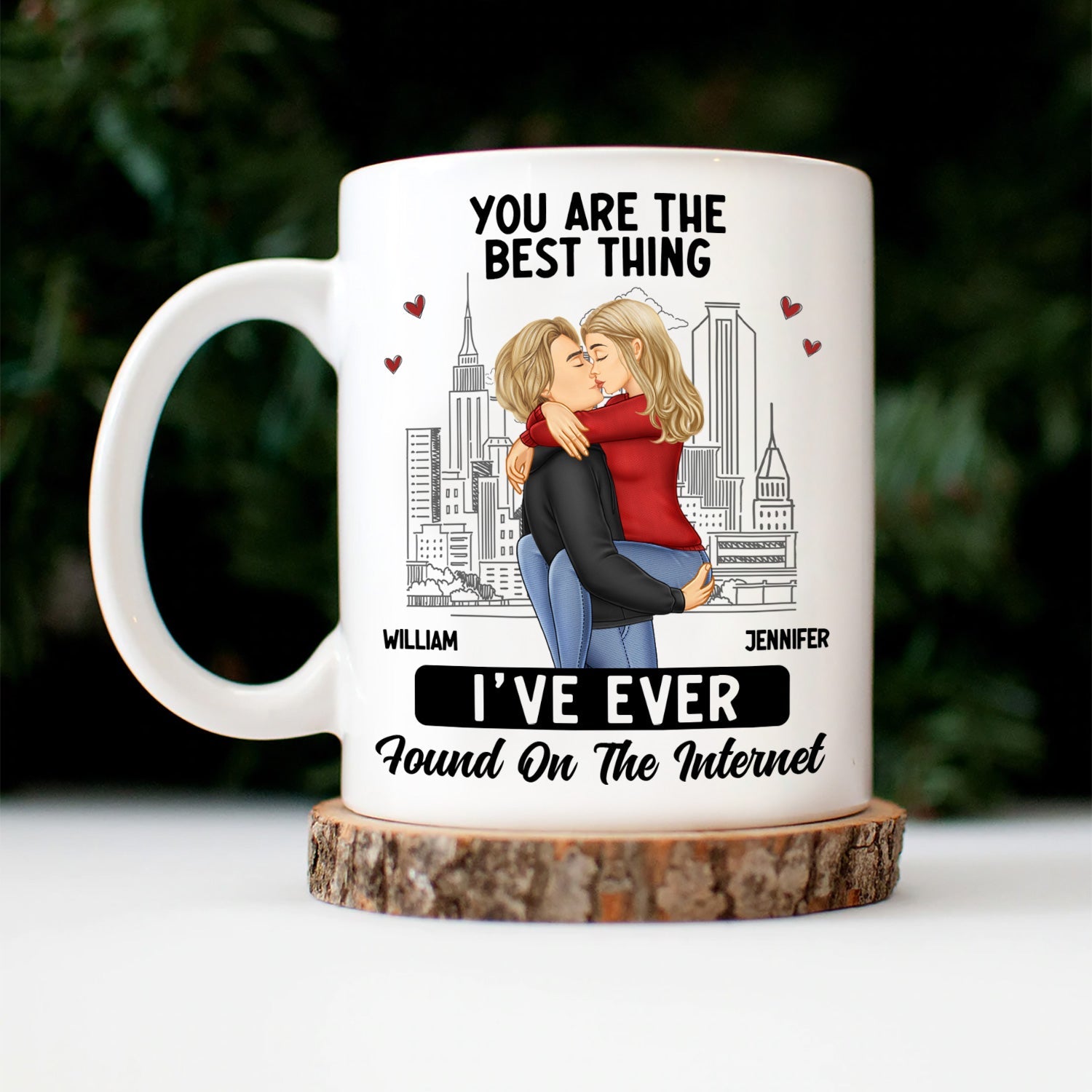 Kissing Couple Best Thing Found On The Internet - Gift For Couples - Personalized Mug