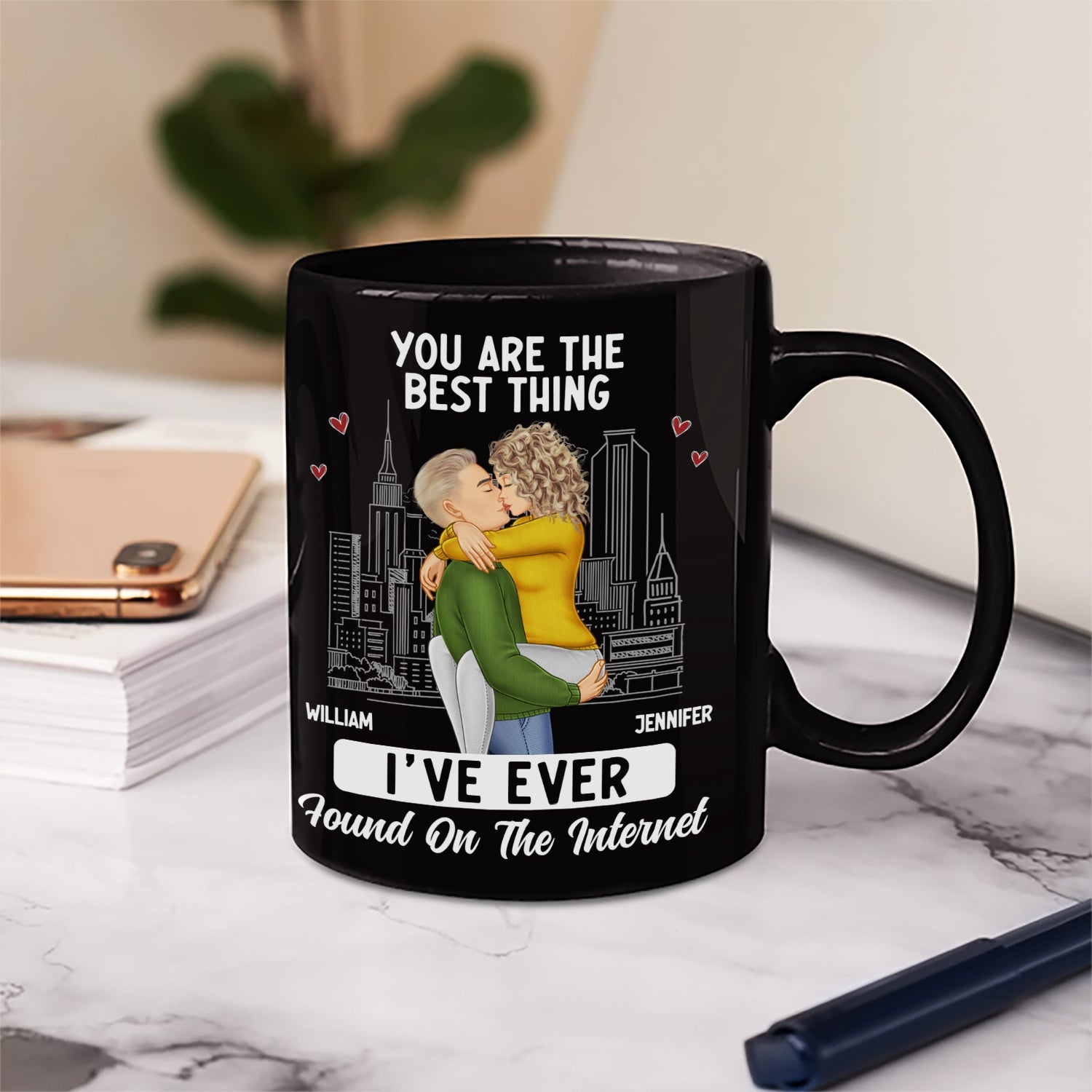 Kissing Couple Best Thing Found On The Internet - Gift For Couples - Personalized Mug