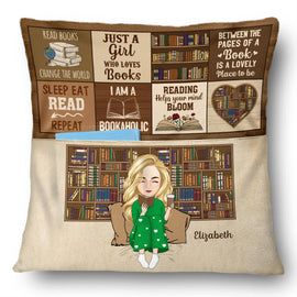 Reading My Reading Pillow - Gift For Book Lovers - Personalized Pocket Pillow