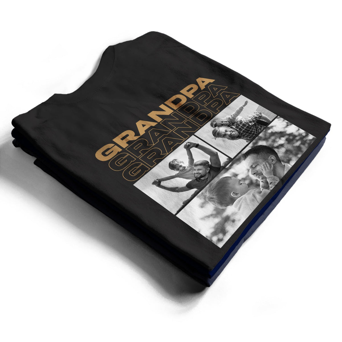 Custom Photo B&W - Gift For Father - Personalized T Shirt