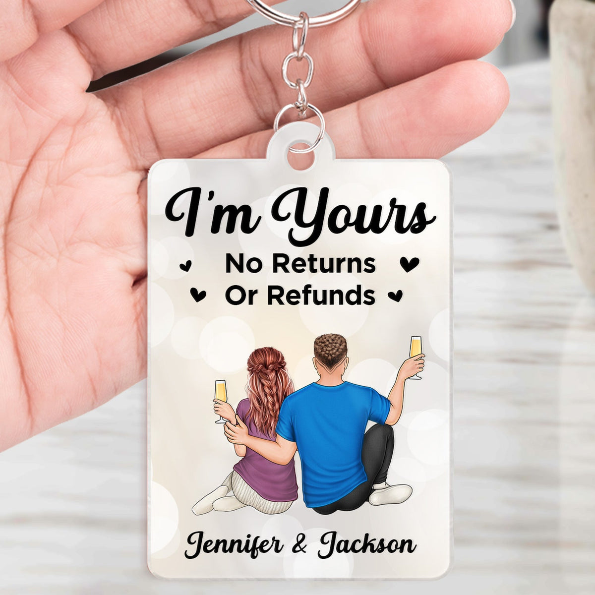 Couple Favorite Song I'm Yours No Returns - Gift For Couples - Personalized Acrylic Keychain