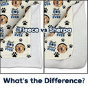 Pet Lovers,Pet Mom,Dog Lovers,Cat Lovers,Pet Dad,Custom Photo,Happy - Custom Photo Best Dog Mom Dog Dad Cat Dad Cat Mom - Personalized Fleece Blanket, Sherpa Blanket