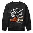 Best Dog Dad Ever Hand Punch Colorful Art - Personalized T Shirt