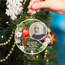 Memorial - Custom Photo Memorial A Cardinal On The Tree - Personalized Custom Shaped Acrylic Ornament