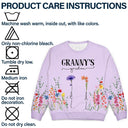 Gift For Grandma, Gift For Mother - Mom's Grandma's Garden Birth Flower Grandkid - Personalized Unisex Ugly Sweater