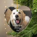 Memorial, Pet Lovers, Cat Lovers, Dog Lovers - Custom Photo Forever Loved Memorial Dog Cat Pet - Personalized Glass Ornament
