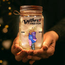 Gift For Couples - Kissing Couple Our Memories Are Countless Our Love Is Endless - Personalized Mason Jar Light