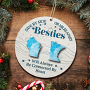 Family, Parents, Gift For Grandparents - Long Distance The Miles Don't Matter Christmas - Personalized 2-Layered Wooden Ornament