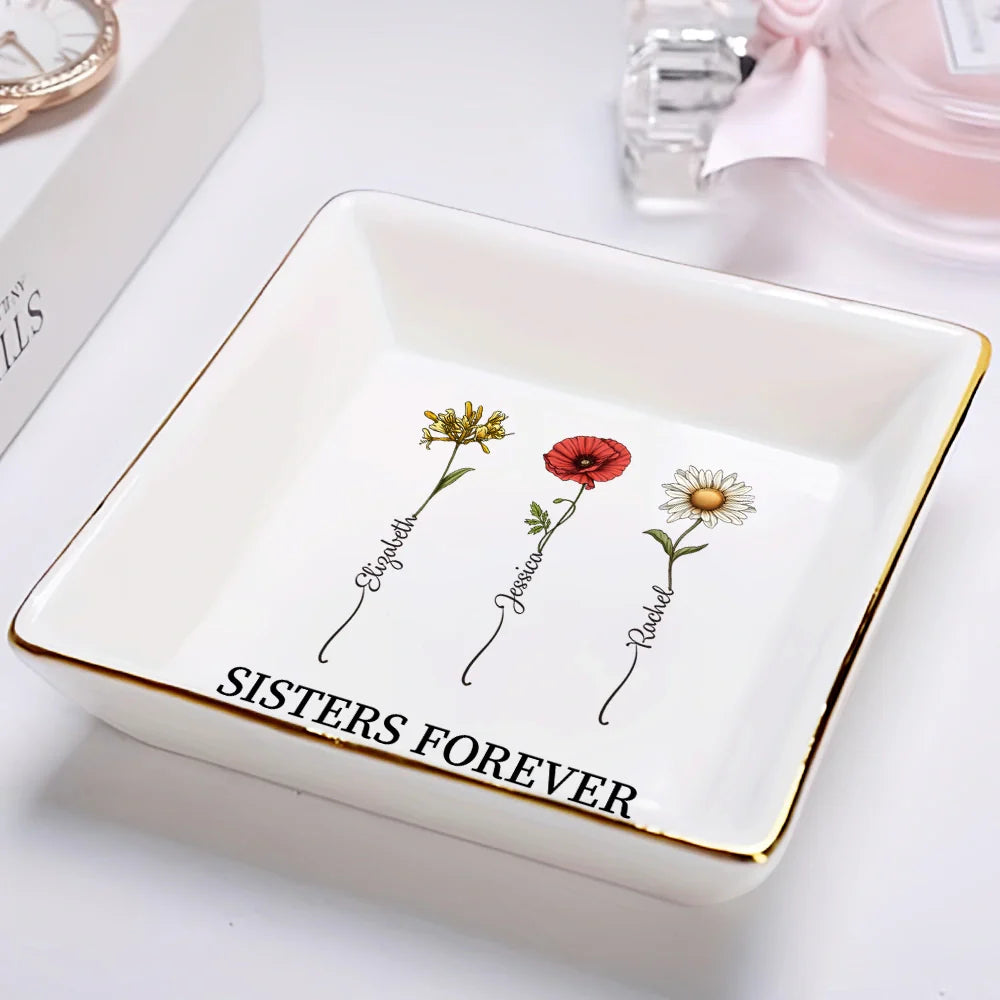 Gift For Sisters, Gift For Sibling, Family - The Greatest Gift Our Parents Gave Us Each Other Sisters - Personalized Ring Dish
