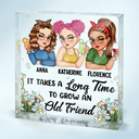 Gift For Bestie - It Takes A Long Time To Grow An Old Friend Christmas - Personalized Square Shaped Acrylic Plaque
