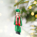 Christmas, Graduation - Custom Photo Graduation Cap Gown Stole - Personalized Custom Shaped Acrylic Ornament