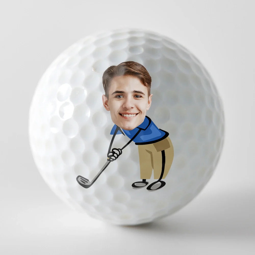 Golf, Sport Dad, Gift For Women, Gift For Father, Gift For Grandpa, Gift For Yourself - Custom Photo If Found Return To This Guy Funny Art - Personalized Golf Ball
