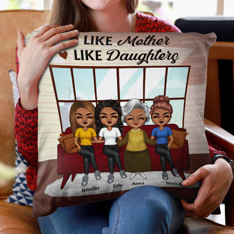 Linked Forever - Gift For Mother And Daughter - Personalized Custom Pillow