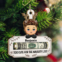 Good Mix Of Both - Christmas Gift For Kids - Personalized Wooden Cutout Ornament, Money Holder Ornament