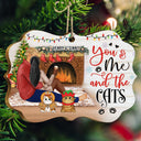 You And Me And The Dogs - Christmas Gift For Dog Cat Lovers - Personalized Custom Wooden Ornament