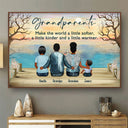 Make The World Grandparents Grandkids Sympathy Memorial - Family Gift - Personalized Custom Poster