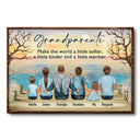 Make The World Grandparents Grandkids Sympathy Memorial - Family Gift - Personalized Custom Poster