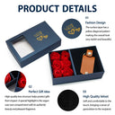 Gift Box With Red Rose - Paper Gift Box For Keychain, Leather Photo Keychain