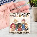 You Are The Reason I Don't Punch People At Work Leopard - Funny, Anniversary, Birthday Gifts For Colleagues, Coworker, Besties - Personalized Custom Acrylic Keychain