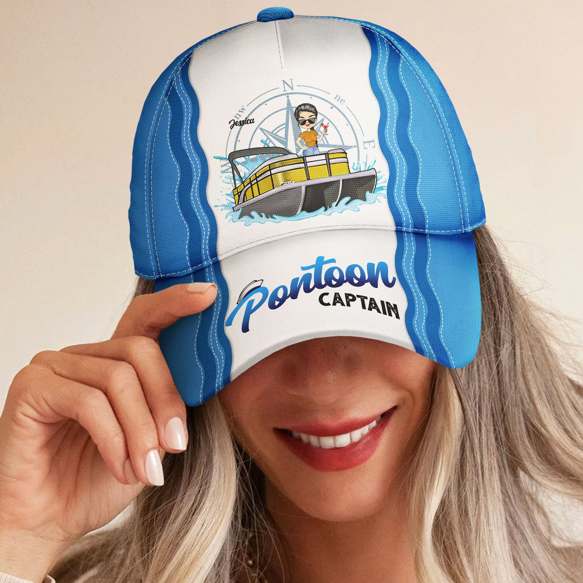 Boating Pontoon Captain Tritoon Captain - Gift For Pontooning Lovers, Lake Lovers, Travelers - Personalized Classic Cap