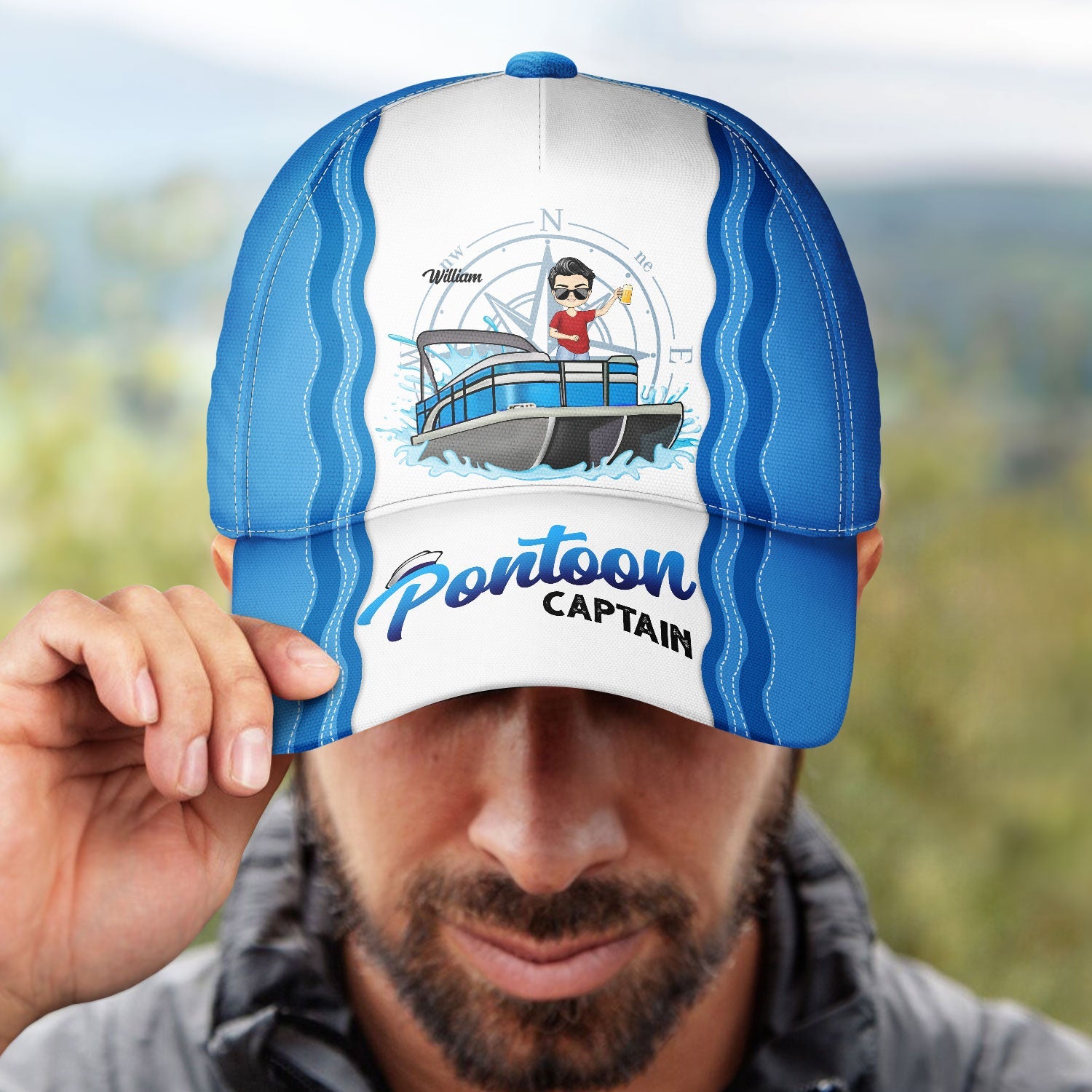 Boating Pontoon Captain Tritoon Captain - Gift For Pontooning Lovers, Lake Lovers, Travelers - Personalized Classic Cap