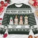 Merry Woofmas - Christmas Gift For Dog Lovers - Personalized Unisex Ugly Sweater