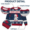 Custom Photo Feliz Navidog Merry Woofmas - Christmas Gift For Dog Lovers - Personalized Unisex Ugly Sweater