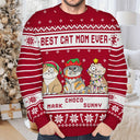 Meowy Christmas - Christmas Gift For Cat Lovers - Personalized Unisex Ugly Sweater