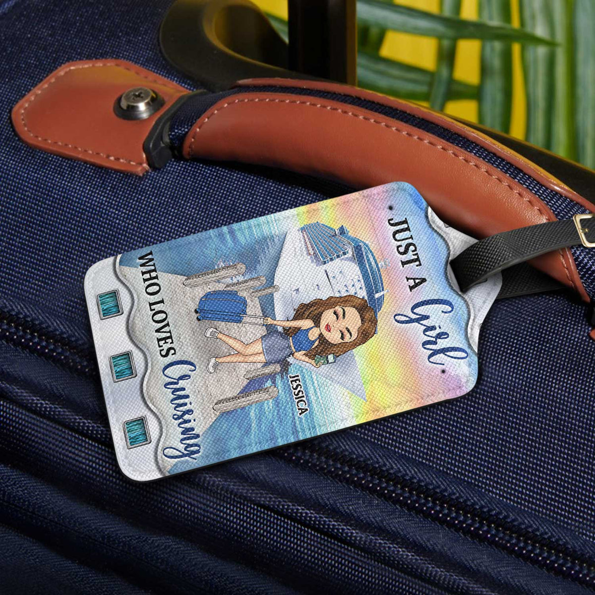 Just A Girl Who Loves Cruising - Gift For Travel Lovers - Personalized Luggage Tag