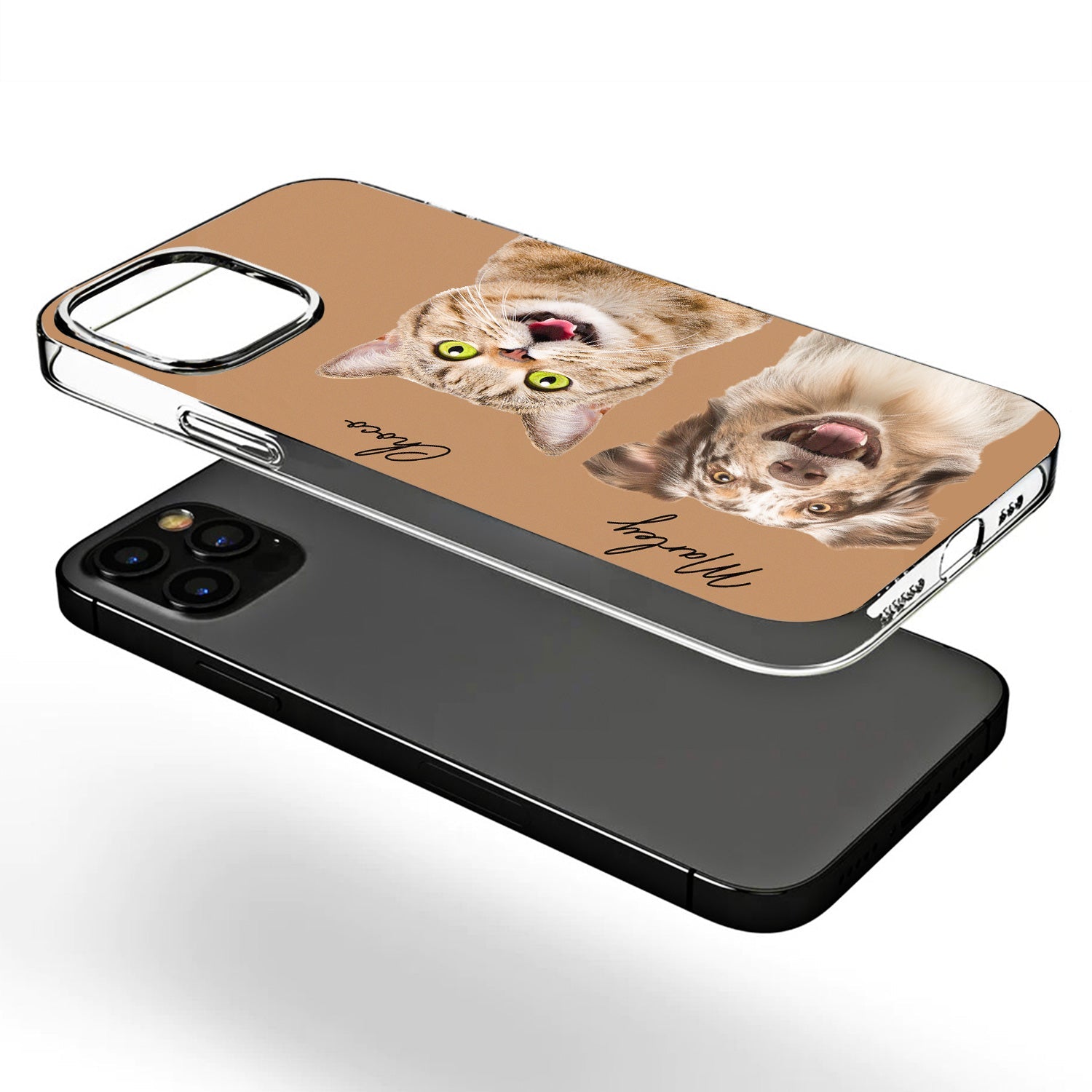 Custom Photo Your Dogs Cats - Gift For Pet Lovers - Personalized Clear Phone Case