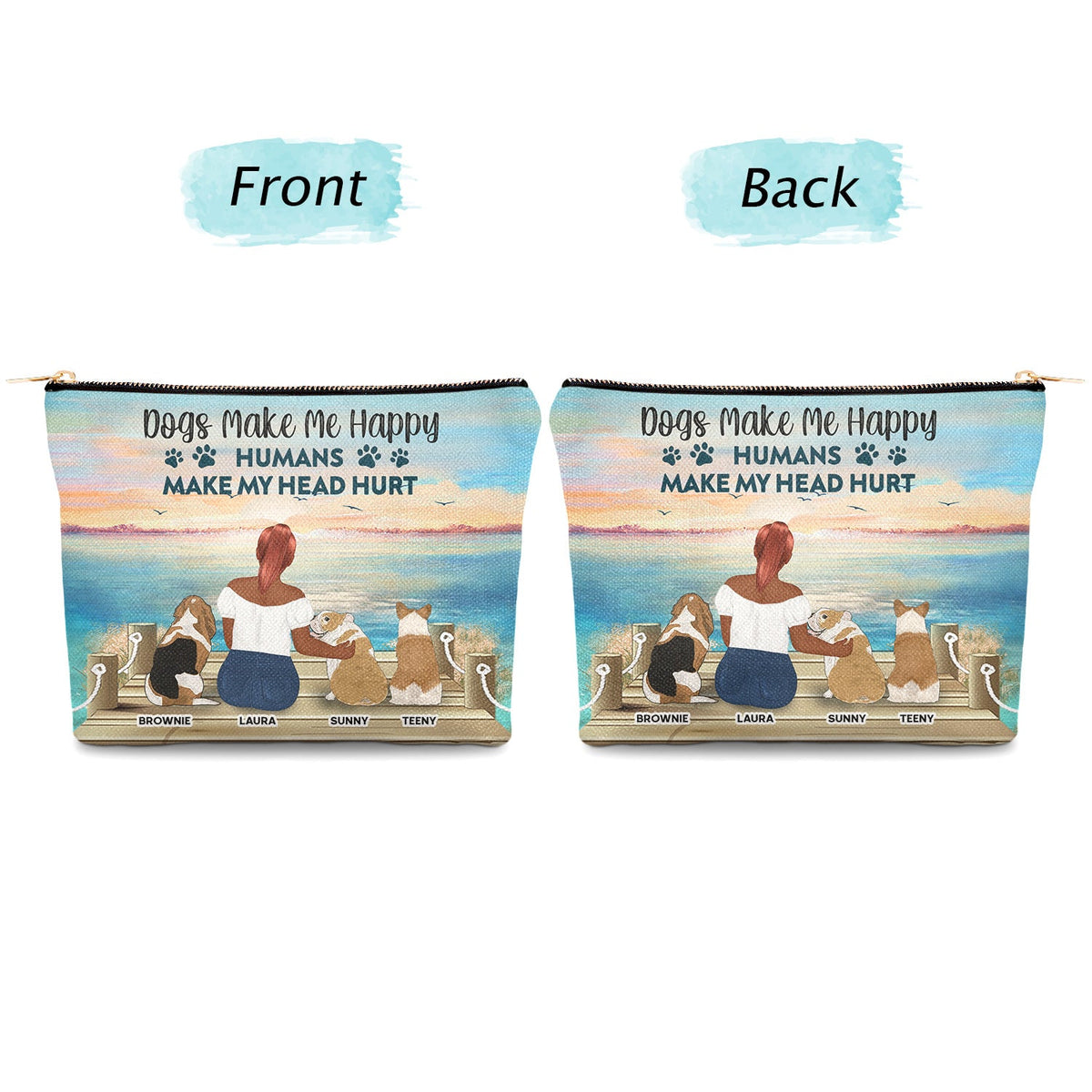 A Bond That Can't Be Broken - Gift For Dog Lovers, Dog Mom - Personalized Cosmetic Bag