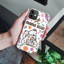 Mama Bear Floral Style - Birthday, Loving Gift For Mom, Mother, Grandma, Grandmother - 3D Inflated Effect Printed, Personalized Clear Phone Case