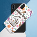 Mama Bear Floral Style - Birthday, Loving Gift For Mom, Mother, Grandma, Grandmother - 3D Inflated Effect Printed, Personalized Clear Phone Case