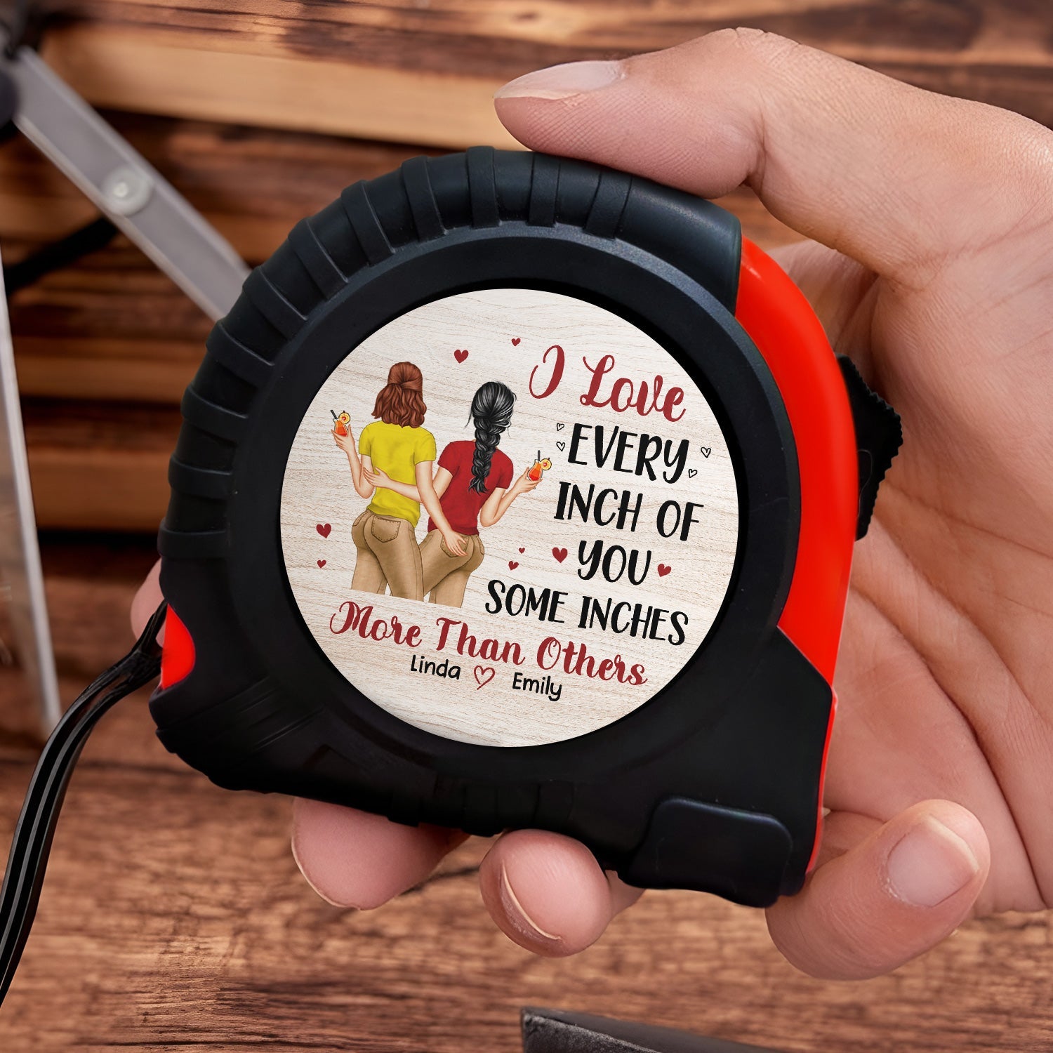 I Love Every Inch Of You - Gift For Couples, Husband, Boyfriend - Personalized Tape Measure